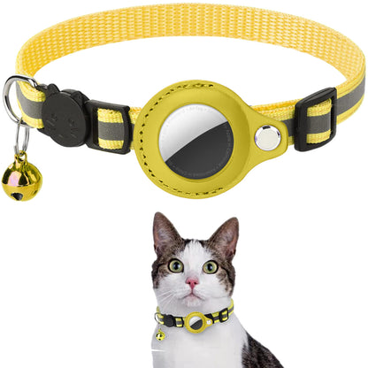 Reflective AirTag Cat Collar with Bell