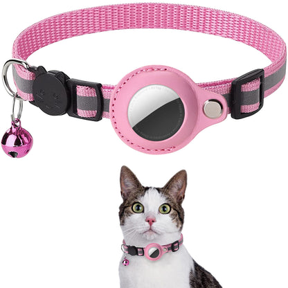 Reflective AirTag Cat Collar with Bell