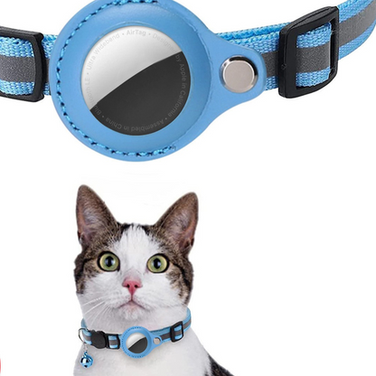 Reflective AirTag Cat Collar with Bell