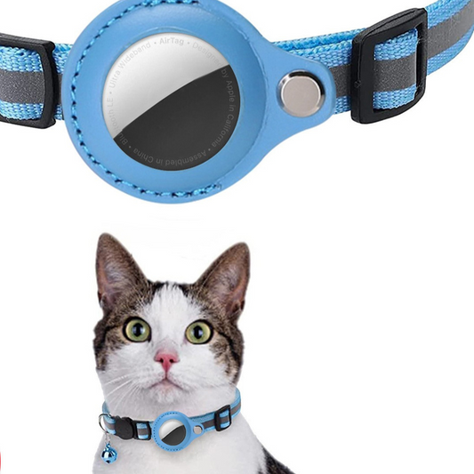 Reflective AirTag Cat Collar with Bell